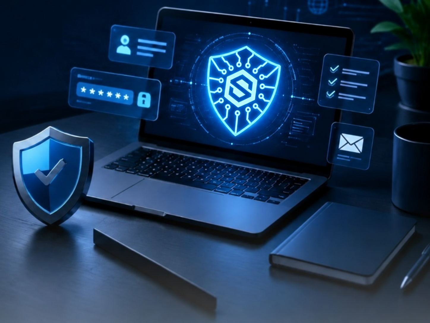 SecOps Academy nişanı olan noutbuk və praktiki təlim imkanları